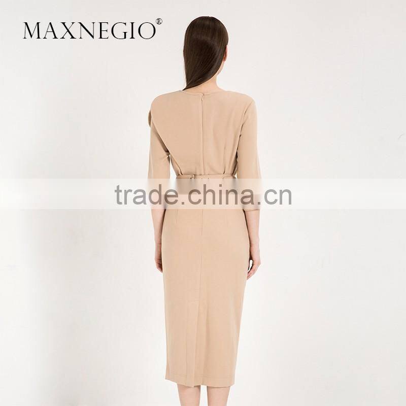 Nice design high quality guangzhou women clothes manufacturer elegant latest fashion casual dress designs 2016