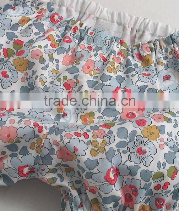 Wholesale Baby Girl Set White top and Printed shorts Import Baby Clothes China