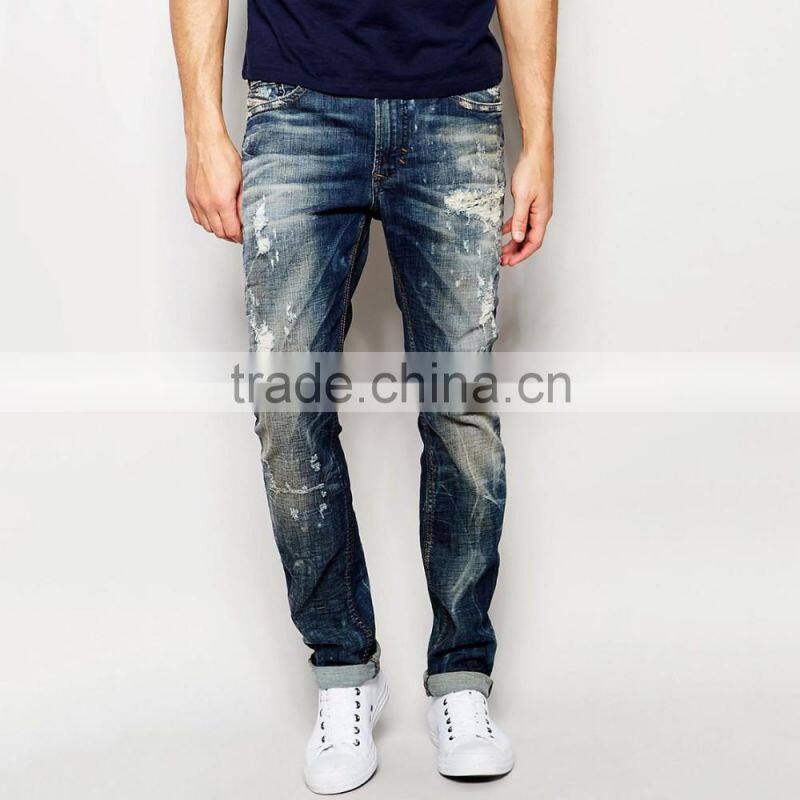 new model jeans pants ripped hip-hop stylish jeans casual wear for men