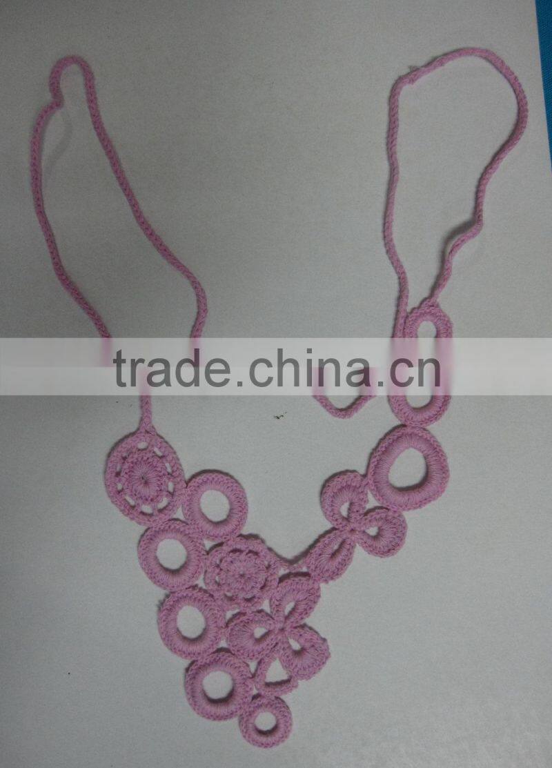 Wholesale 100% cotton crochet lace trim blouse patch for collar