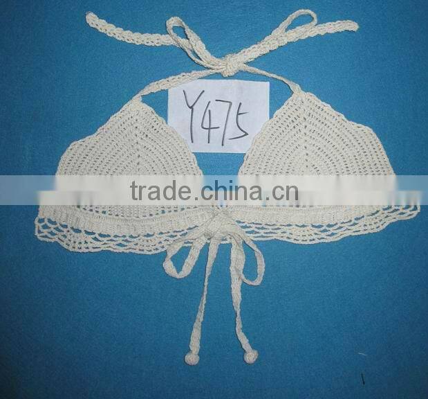 lady's summer beach crochet bra