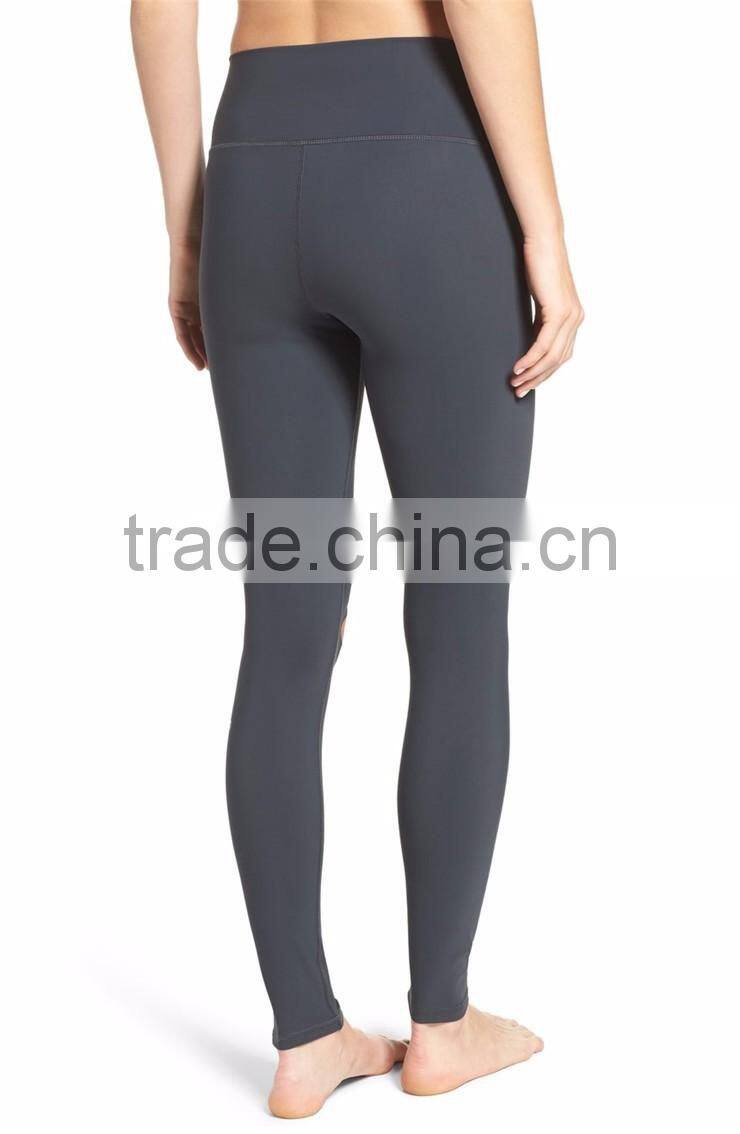 MGOO Custom Design Plain Distressed Yoga Pants Fitted Ripped Airbrush Women Leggings