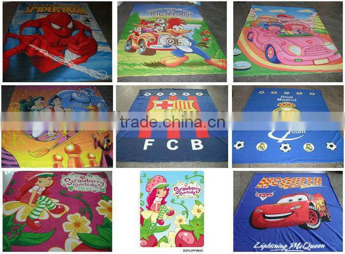 Comfortable Printed 100% Polyester Polar Fleece Blanket