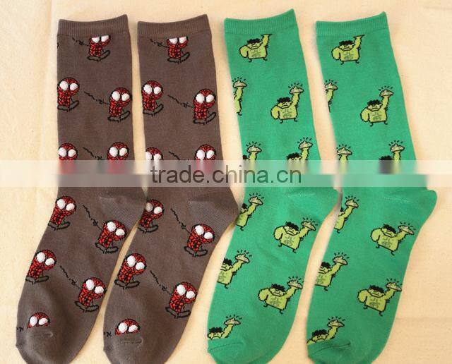 2015 the Avengers personality tide Lovers in tube socks marvel DC series of the same paragraph socks for men and wome EML-9-2042