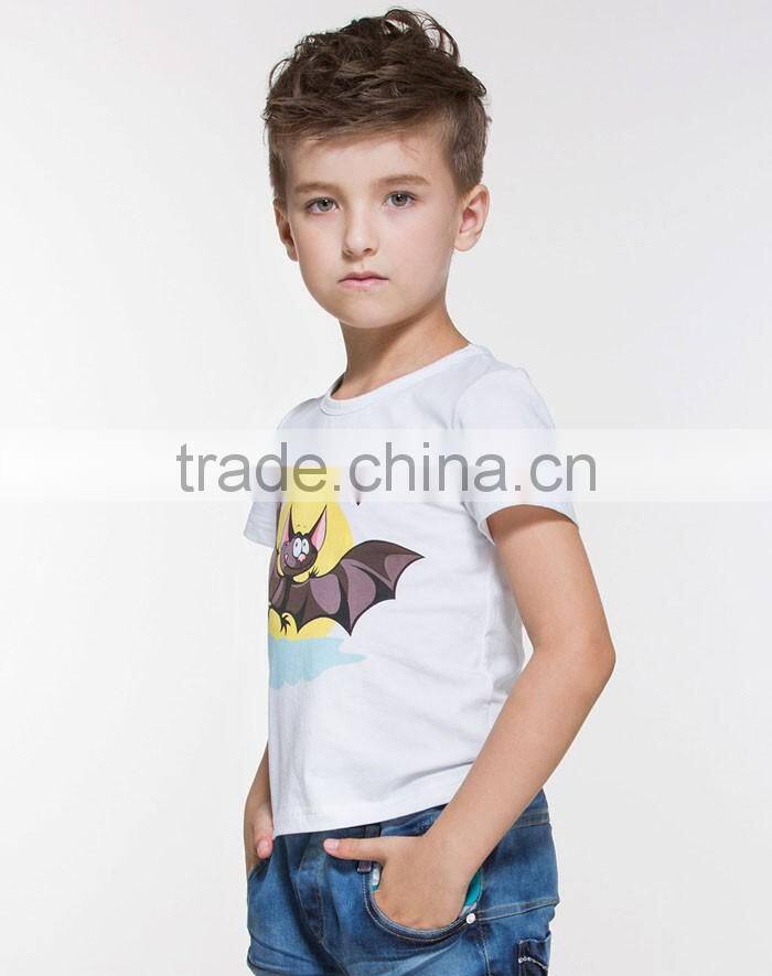 Fashionable cute bat printed boy's t-shirt