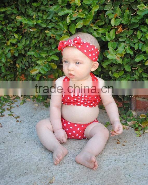 Amercian girl summer beach wear bikini two piece swimsuit kids beautiful model dresses