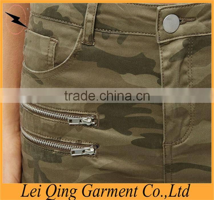 Sexy fashion women tight pants elastic trousers camo