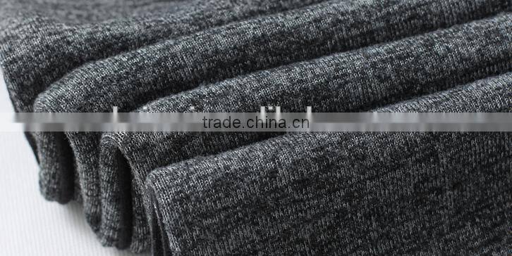 Ladies sports pants wholesale cheaper customized textured knit CVC 80/20Cotton sports pants