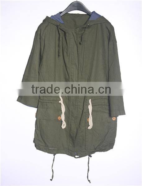 2014-2015 women-long-coat-turkey green women short sleeve jacket