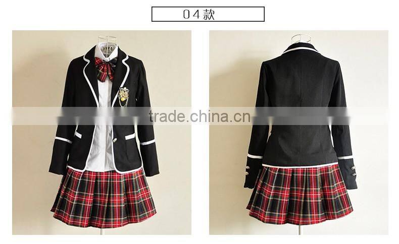 Juqian wholesale 2016 fashion style colors korean high school uniform suits manufacturer