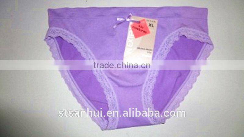 High quality sexy lace trim ladies panty seamless underwear