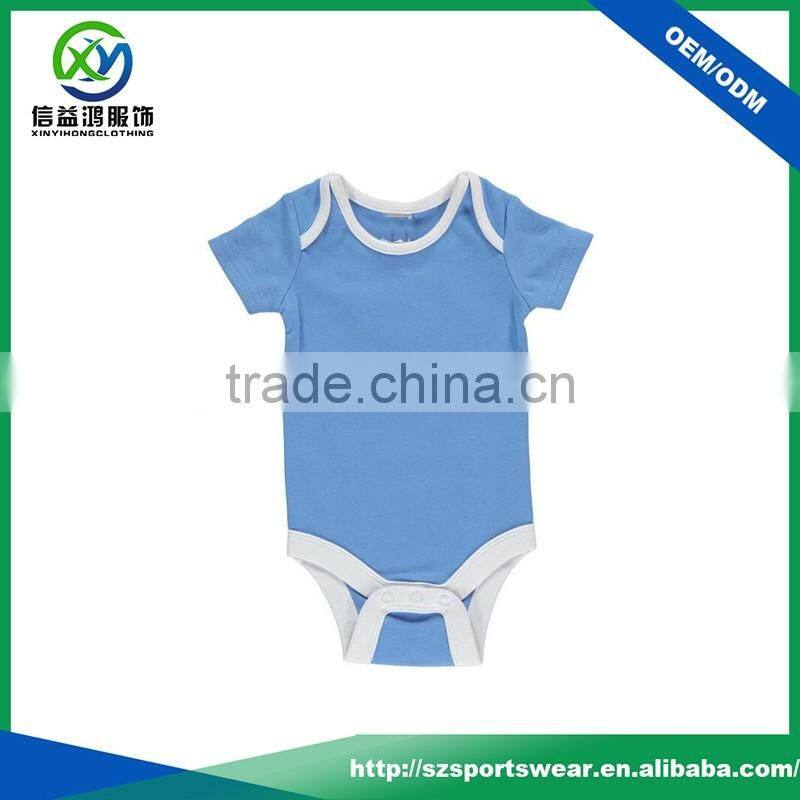 High Quality Cotton Infant Jumpsuits , Contrast Color Sport t shirt