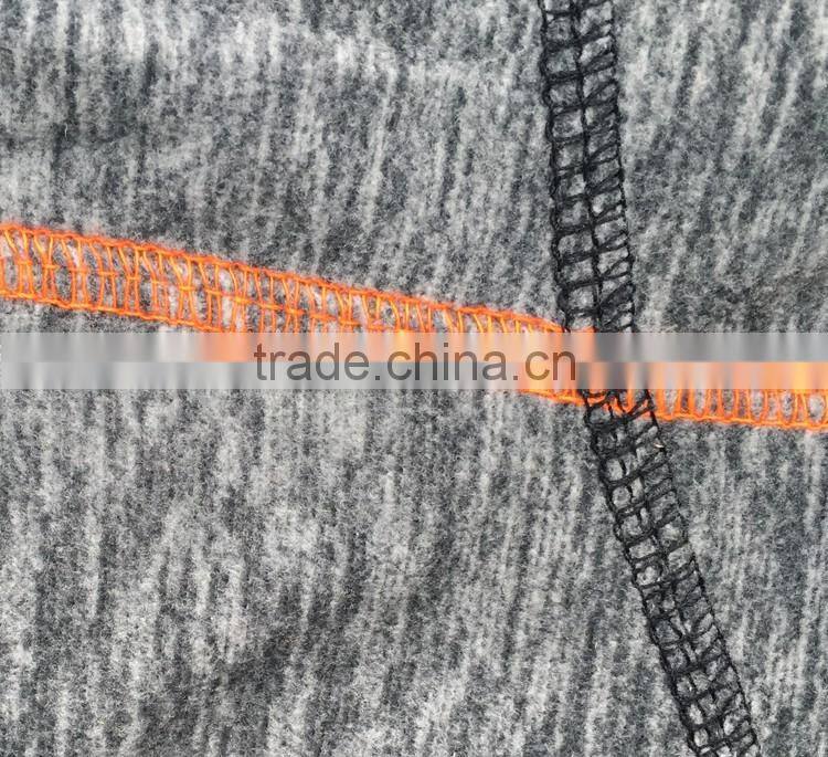 Popular outdoor sports clothing knitted hoodies melange ploar fleece pullover jacket