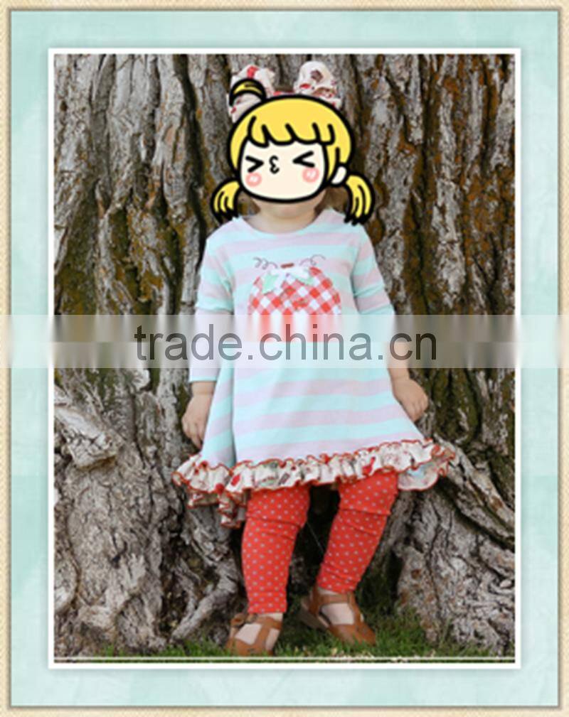 wholesale children's Halloween pumpkin embroidery little girls boutique remake leggings style outfit