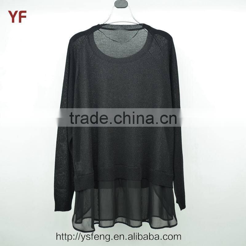 Black Design Hand-Knitted Models Sweaters For Girls