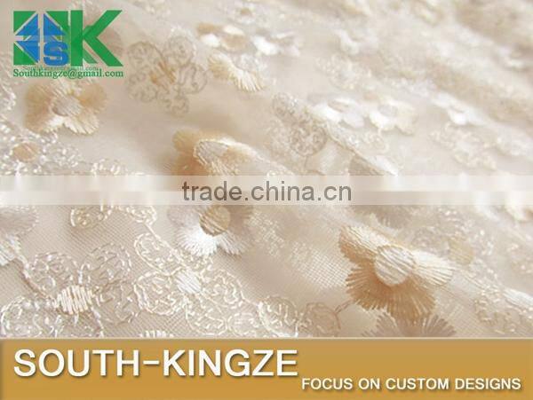 2016 Fashion Lace Fabric Black apricot three-dimensional embroidery s Bitter fleabane bitter fleabane 2016 Fashionirt/dress fab