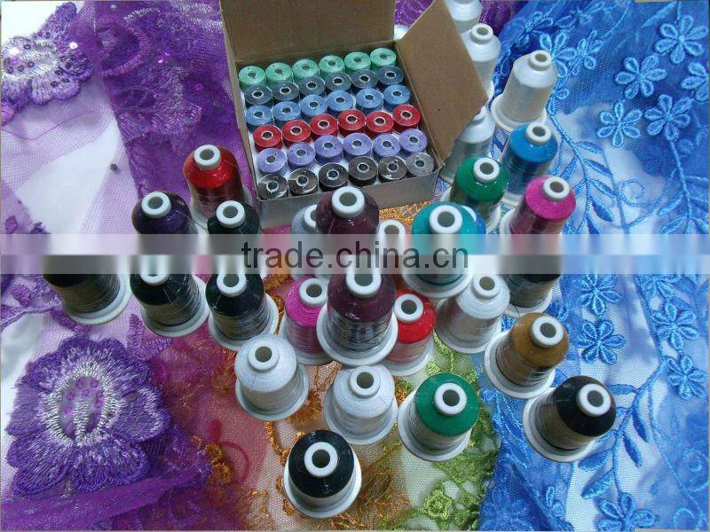100% Rayon embroidery thread of competitive price