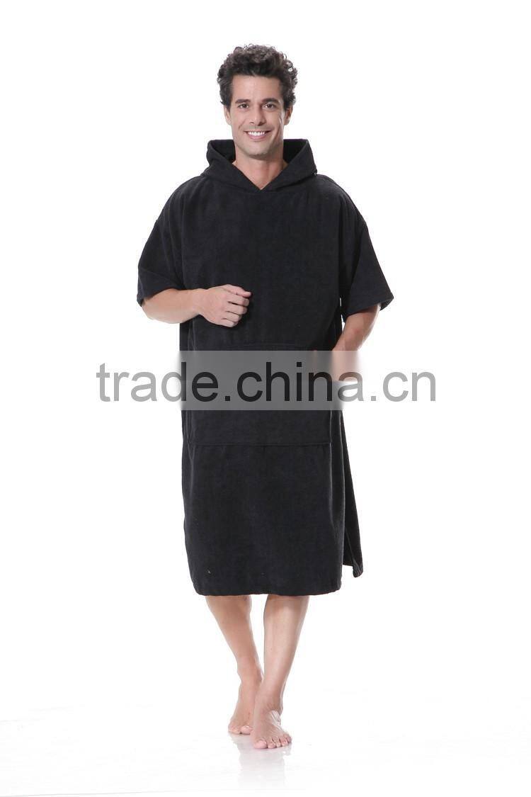 Poncho style hooded towel surf poncho adult towel poncho