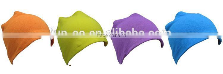 basic cotton black knit beanie hat with printing