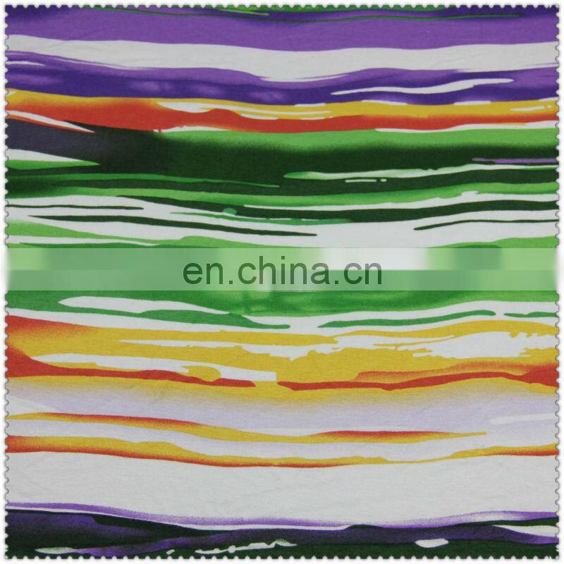 colorful printed knitted fabric 100 viscose fabric