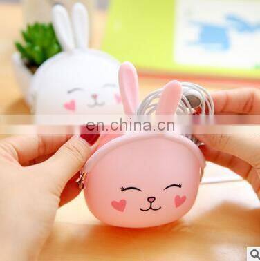 Cartoon Silicone Coin Wallet Korean Cute Rabbit Coin Purse Candy Color Packet Fashion Women Bags