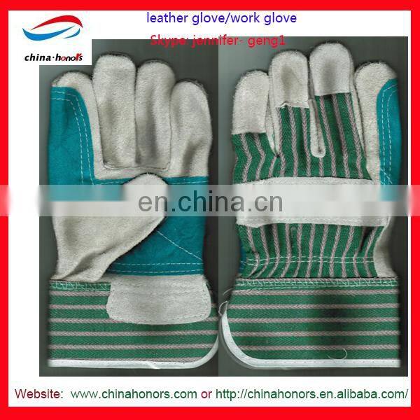 split leather glove/male leather glove