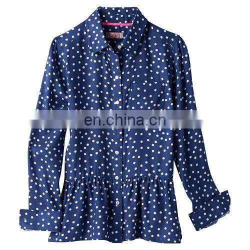 Long Sleeve Kid Shirt, Girls 7- 16 & Plus Size Perfectly Soft Button-Front Peplum Plaid Shirt