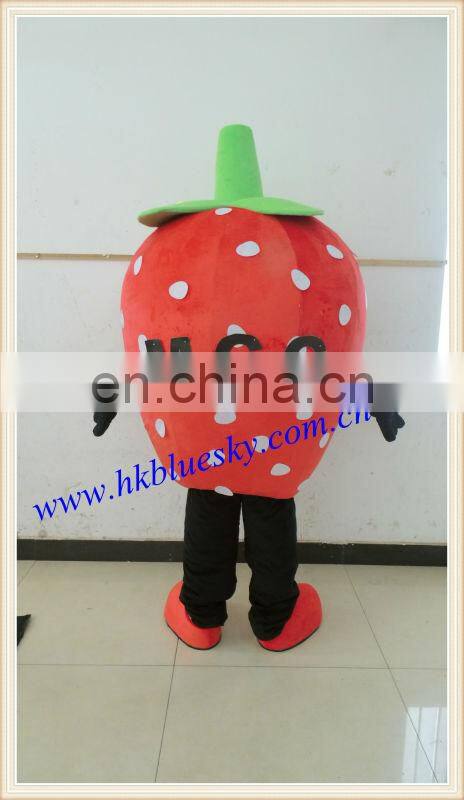 simple logo strawberry mascot costumes for adults