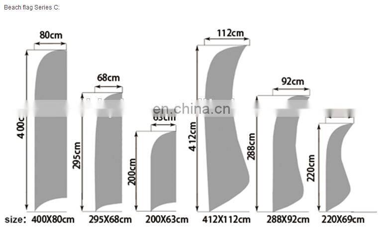 Latest Custom Outdoor Advertising rectangle Backpack Flying Banner Flag