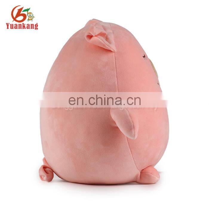 ICTI factory wholesale plush egg-shaped animal soft pig toy