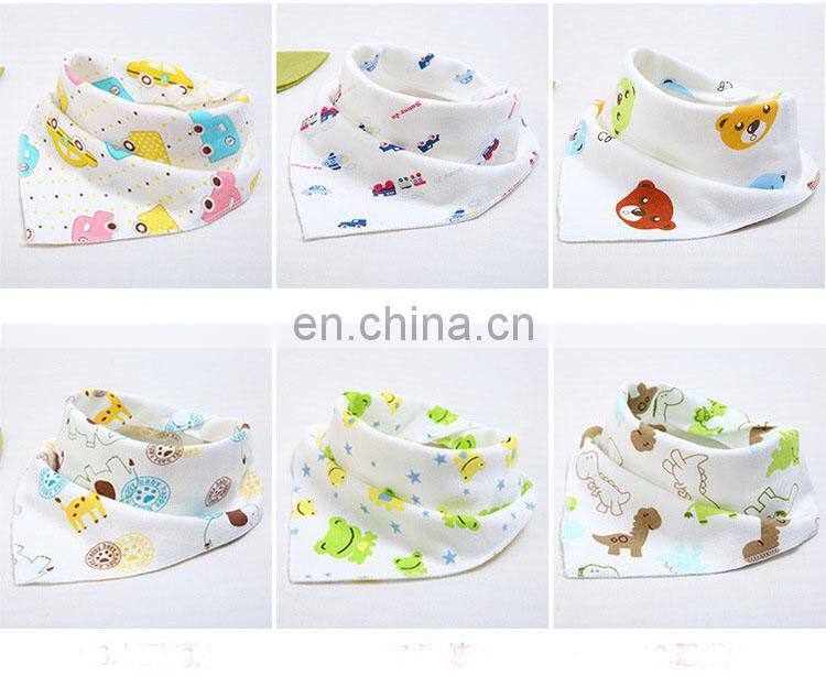 Absorbent cotton baby bandana bib triangle double cotton soft bandana bib