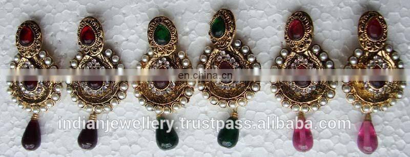Antique rhinestone earrings exporter, rhinestone earring manufacturer