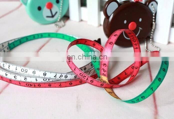 Bear Cartoon Body Measuring Tape Locking Pin and Push-Button Retraction