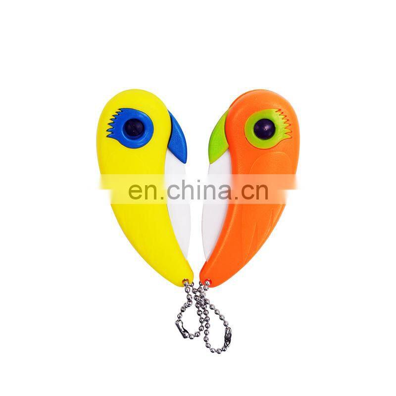 Wholesale Bird Shaped Creative Kitchen Gadgets Bird Kitchen Ceramic knife Food Fruit Vegetable Gadgets