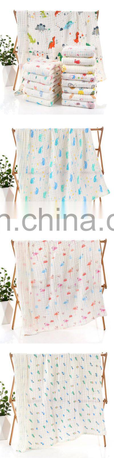 6 layers muslin cotton baby sleeping blanket baby summer swaddle blankets