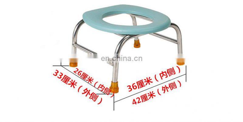 Simple and lightweight stainless steel toilet chair ultra high load-bearing disabled toilet Commode Chair