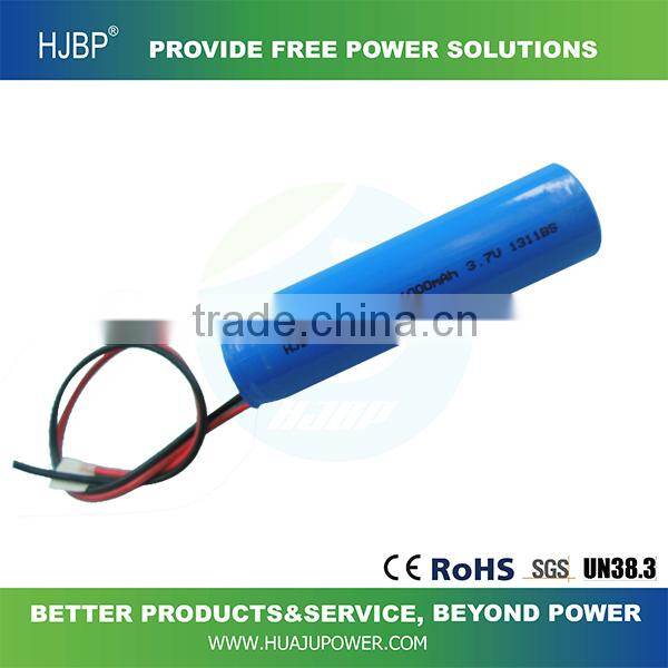 Cina fabbrica HJBP all'ingrosso UN38.3|CB|CE|ROHS bassa temperatura 2200mah 3.7v|3.6v 18650 batteria agli ioni di litio