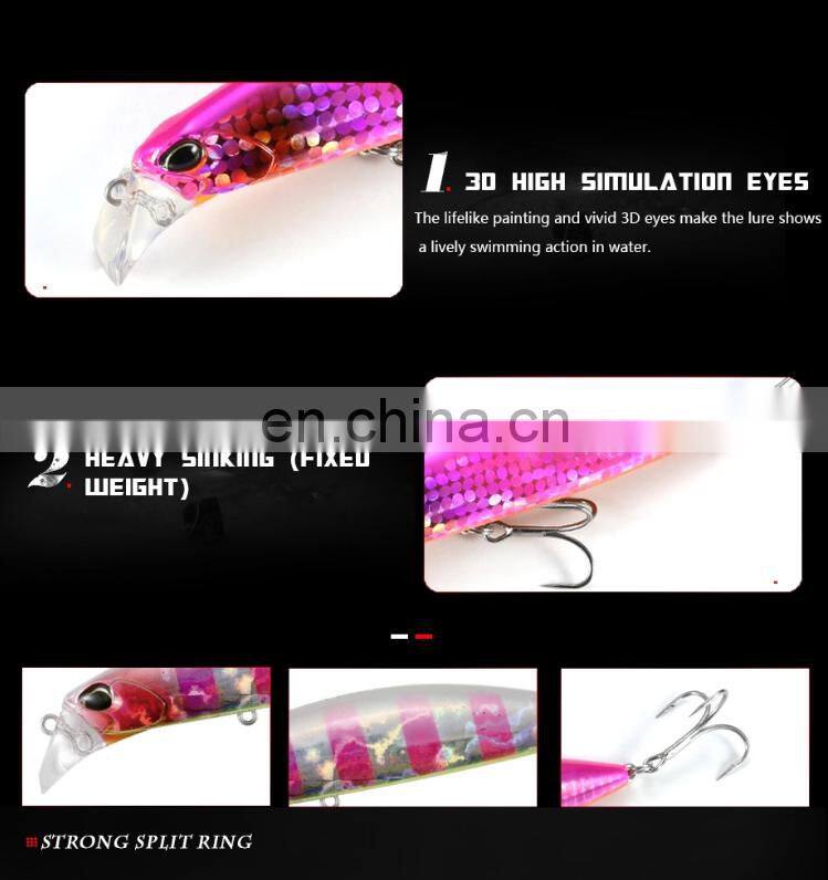 handmade 9.5cm 30g heavy artificial bait fishing lure freshwater saltwater hard plastic lure sinking minnow hard fish lure