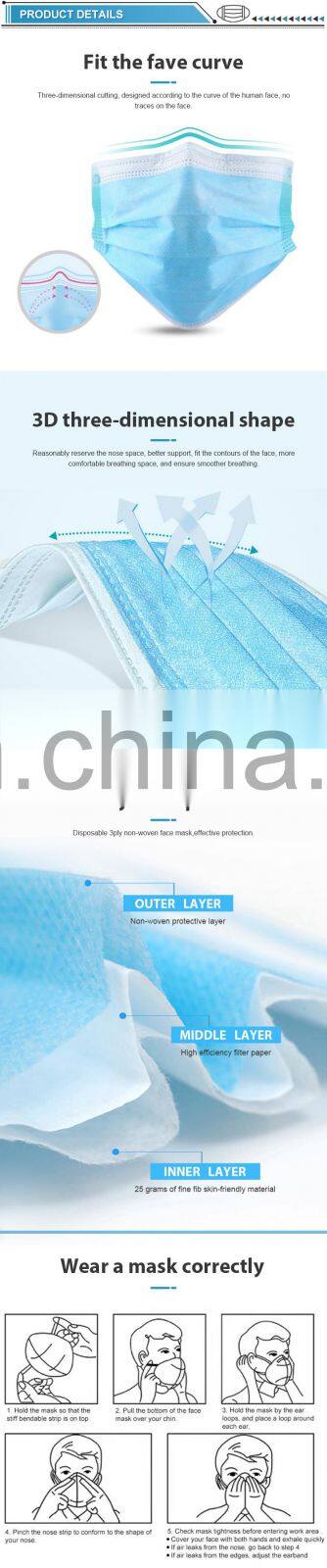 Type Iir Surgical Medical Face Mask Splash Resistance Wholesale Disposable Medical Face Mask For Personal Care
