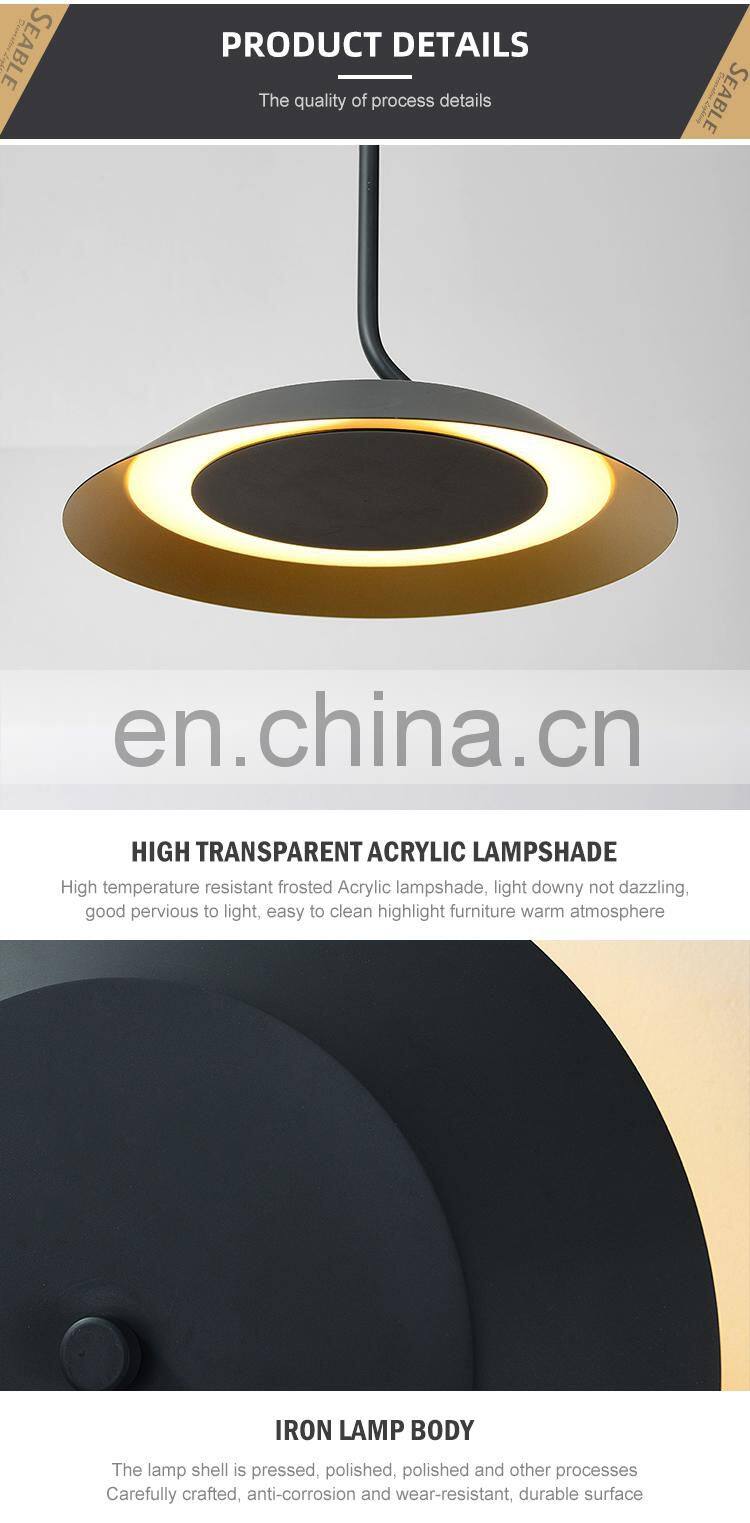 New Listed Decoration Acrylic Ash Black Matte Gold Living Room Bedroom Indoor LED Modern Chandelier Light