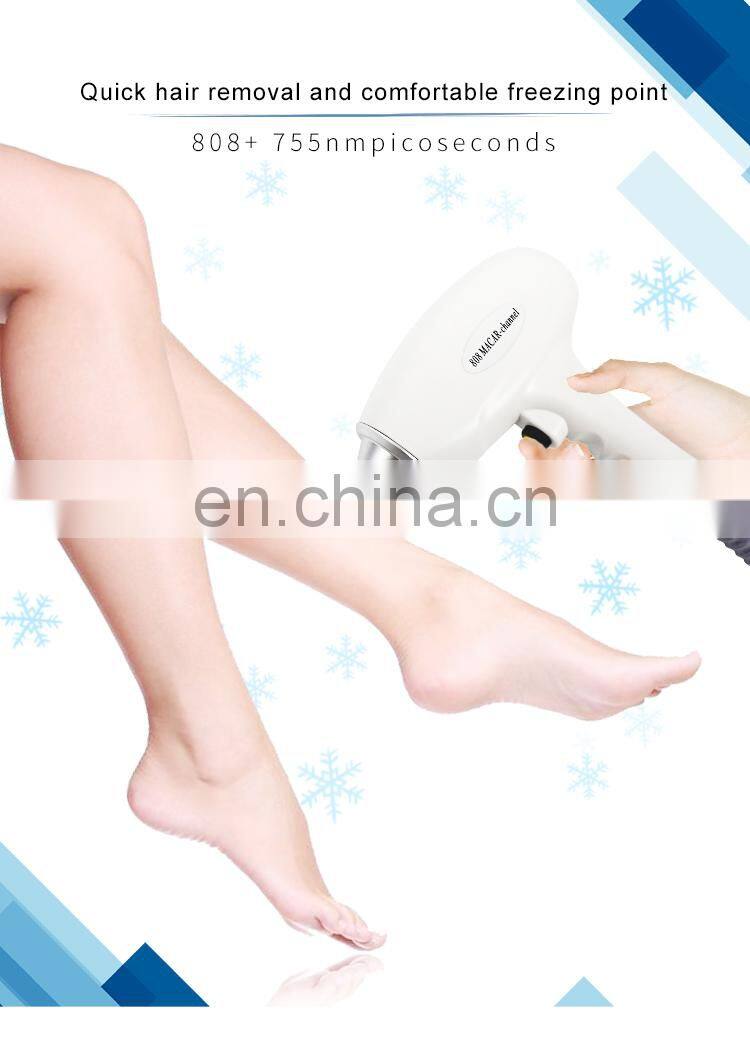 808 Diode Laser Hair Removal Device 755nm Picosecond Laser Skin Rejuvenation Tattoo Removal Black face doll Beauty Equipment