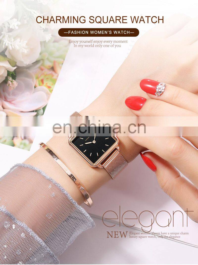 HANNAH MARTIN 108 Business Ladies Japan Quartz Movt Custom Logo Watch Stainless Steel Life Waterproof Wristwatches Luxury Watch