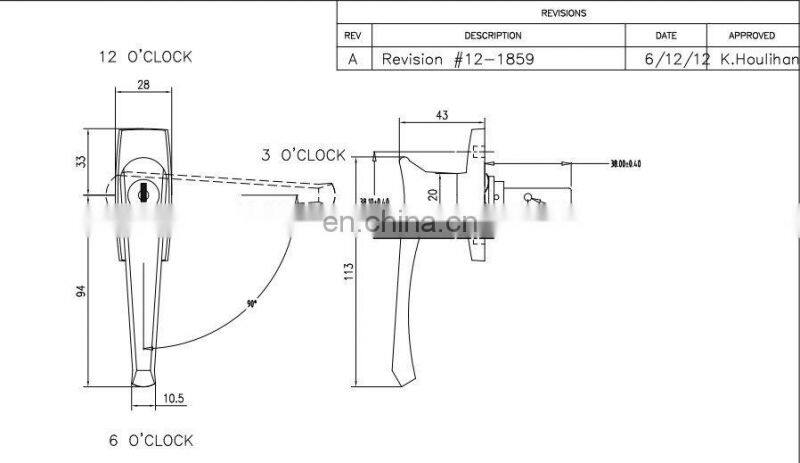 MS303 ZDC Chrome Plated Zinc Alloy Cabinet Handle Locks