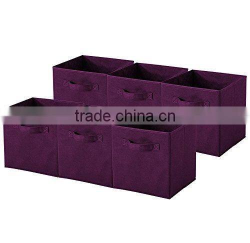 Household Non-woven Foldable Storage Cube Basket Bin set of 6