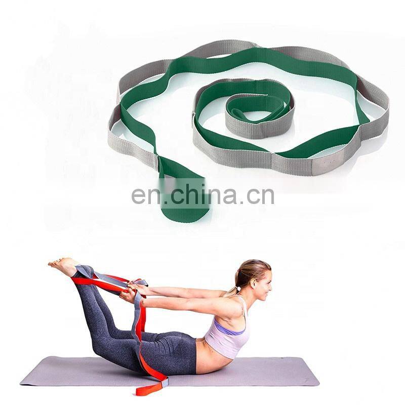 Yoga Stretching Strap Stretch Band with 12 Loops