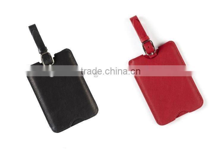 colorful rectangle genuine leather airplane luggage tags travel luggage accessories