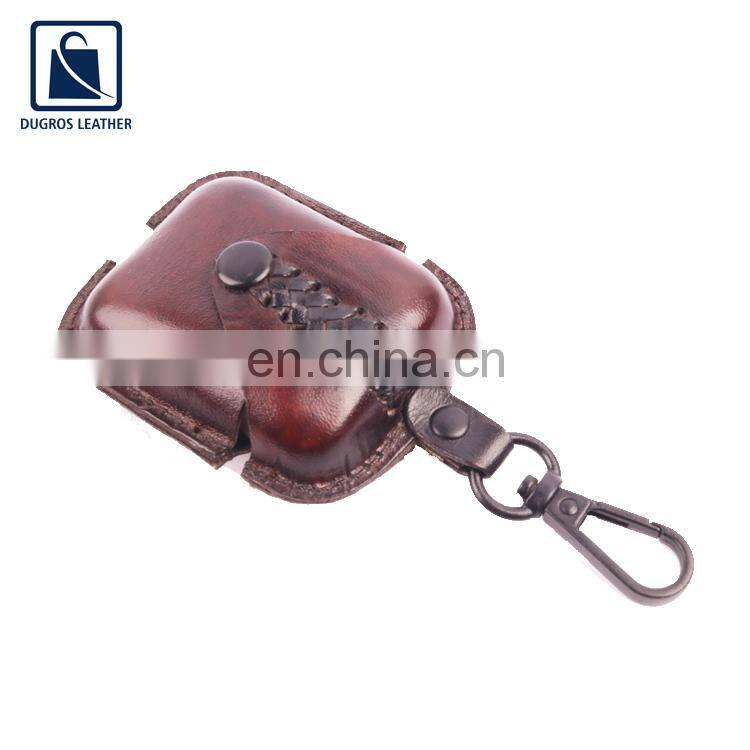 Polyester Lining Material Best Selling Premium Quality Wholesale Genuine Leather Airtag Key Chain at Best Price