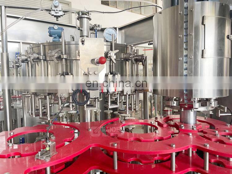 Automatic glass bottle water filling and capping labeling machine