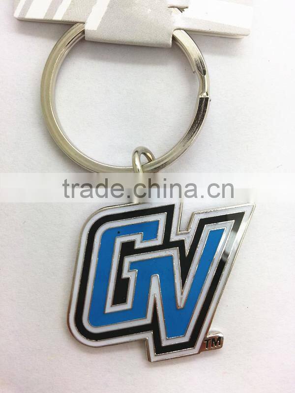 GV nickel number metal key chains 2014 soft enamel