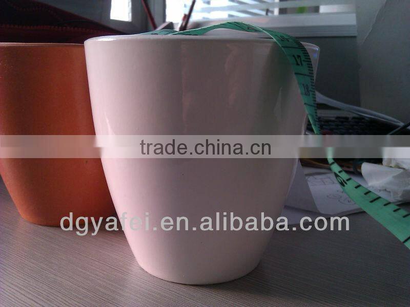 mini white ceramic flower pots